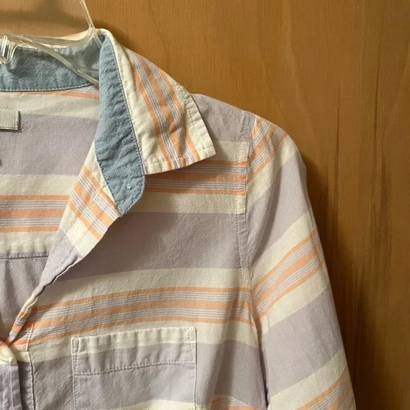J. Crew pullover shirt, lightweight shirt, lilac, size 0 - Picture 3 of 4